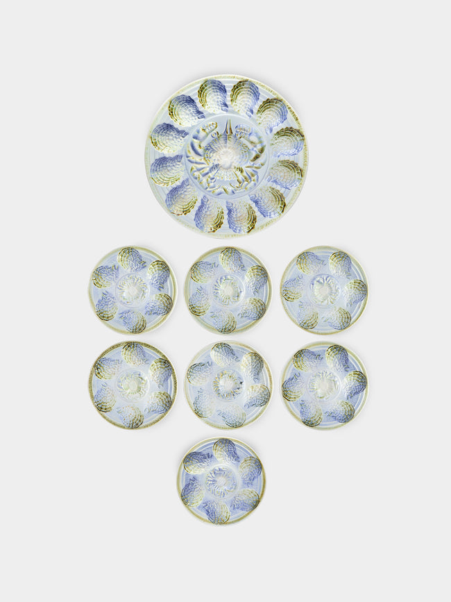 Antique and Vintage - 1950s Ceramic Oyster Service (Set of 8) -  - ABASK - 