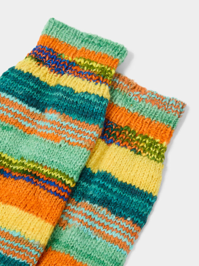 The Elder Statesman - Hand-Knitted Cashmere Socks | One Size -  - ABASK