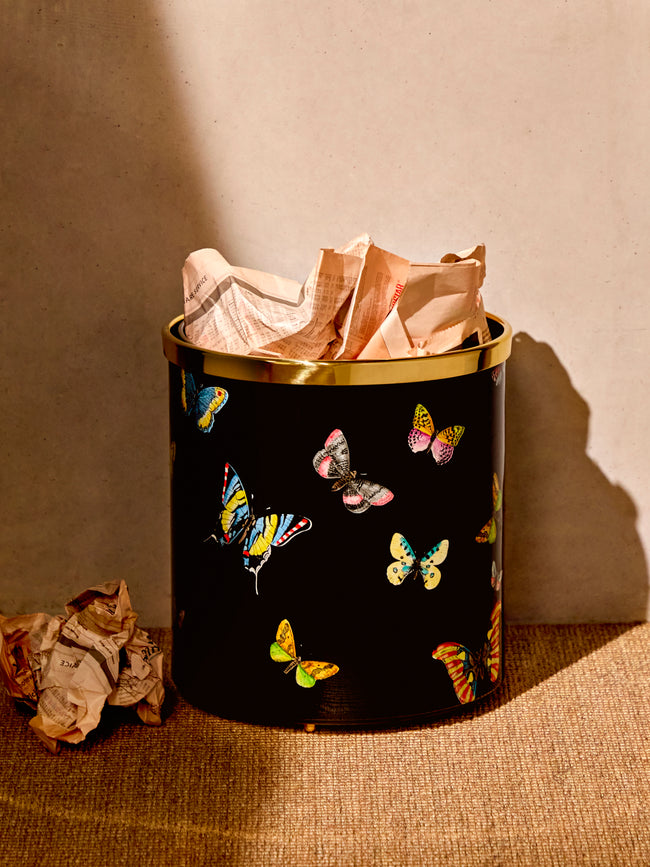 Fornasetti - Farfalle Metal Wastepaper Bin -  - ABASK