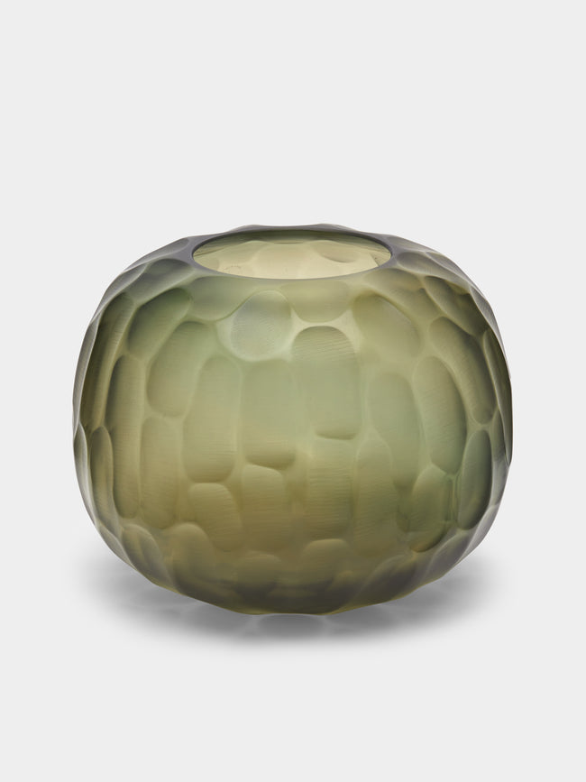 Micheluzzi Glass - Riccio Bamboo Hand-Blown Murano Glass Medium Vase -  - ABASK - 