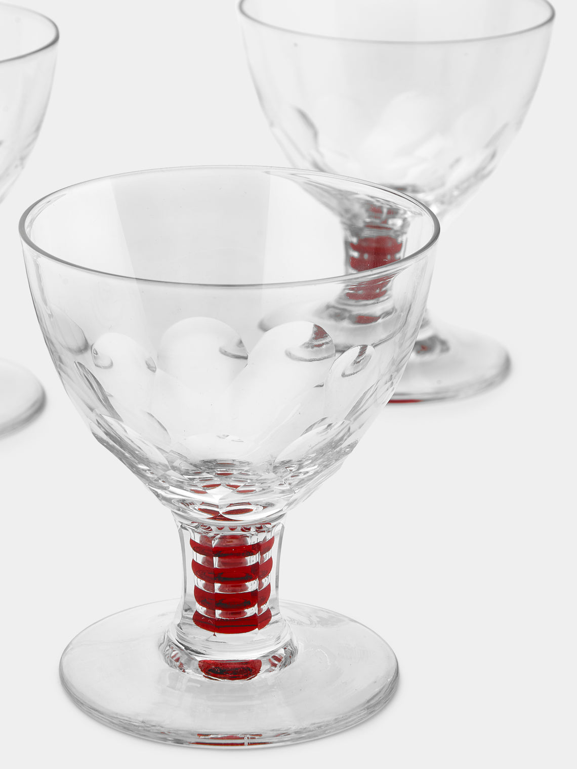 Antique and Vintage - 1930s Baccarat Crystal Red Wine Glasses (Set 6) -  - ABASK