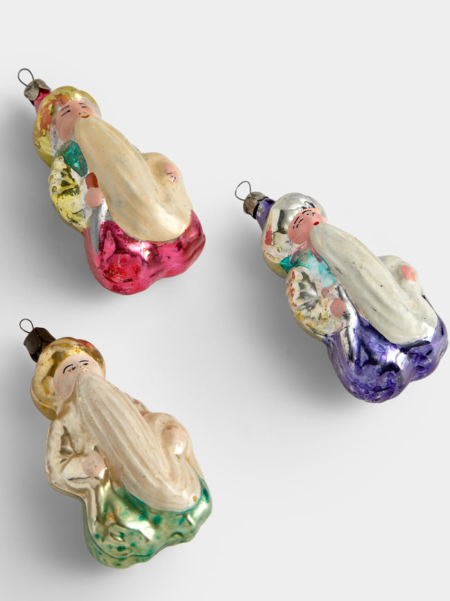 Antique and Vintage - Early 20th-Century Three Wise Men Glass Tree Decorations (Set of 3) -  - ABASK