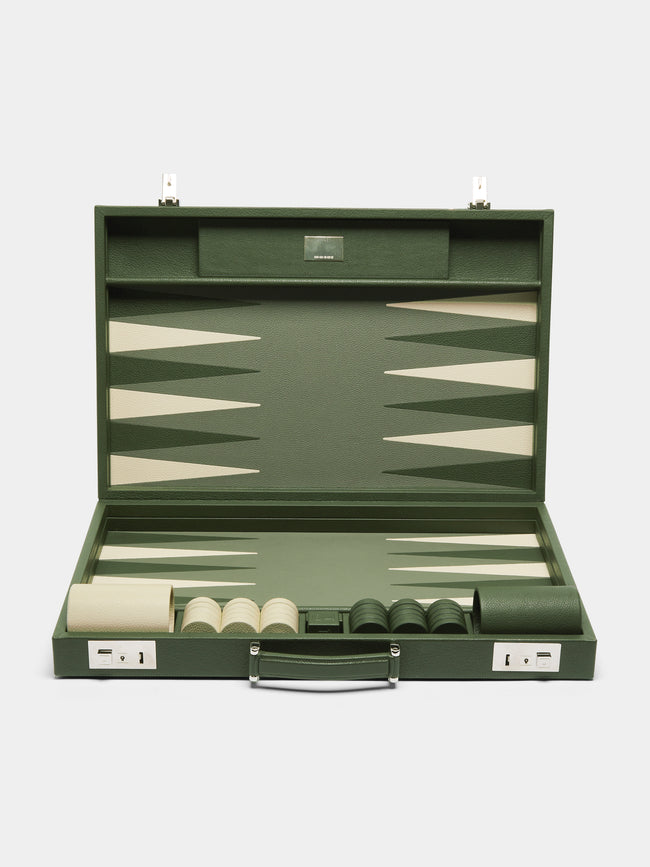 Linley - Mayfair Leather Backgammon Set -  - ABASK - 