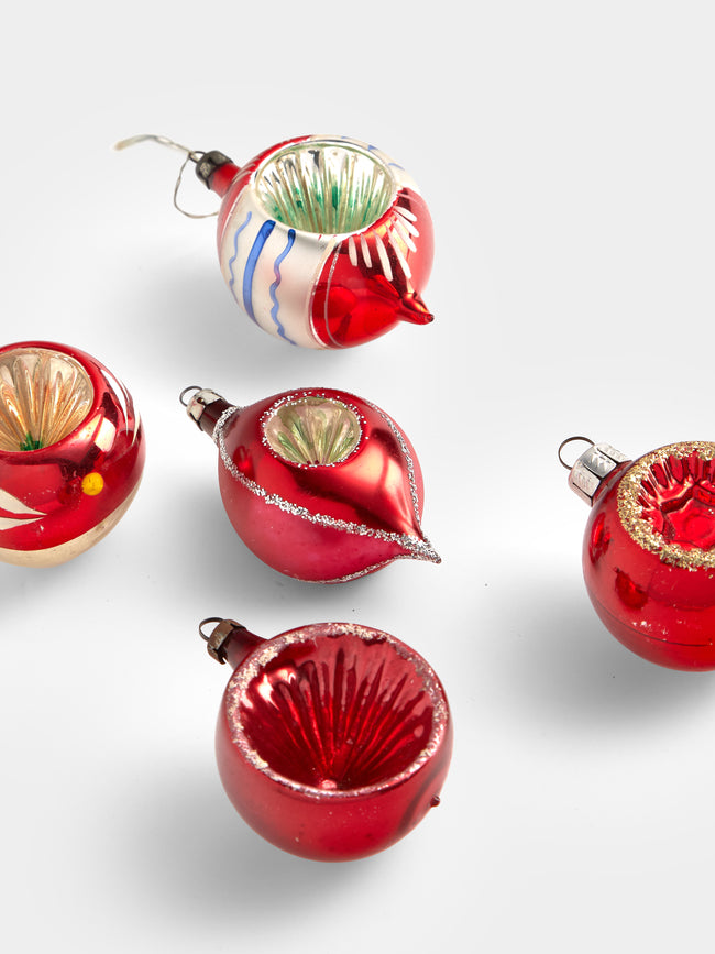 Antique and Vintage - Early 20th-Century Glass Baubles (Set of 6) -  - ABASK