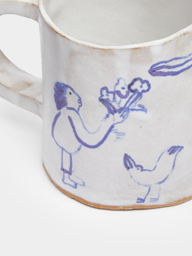 Liz Rowland - Big Bird Hand-Painted Ceramic Mug -  - ABASK