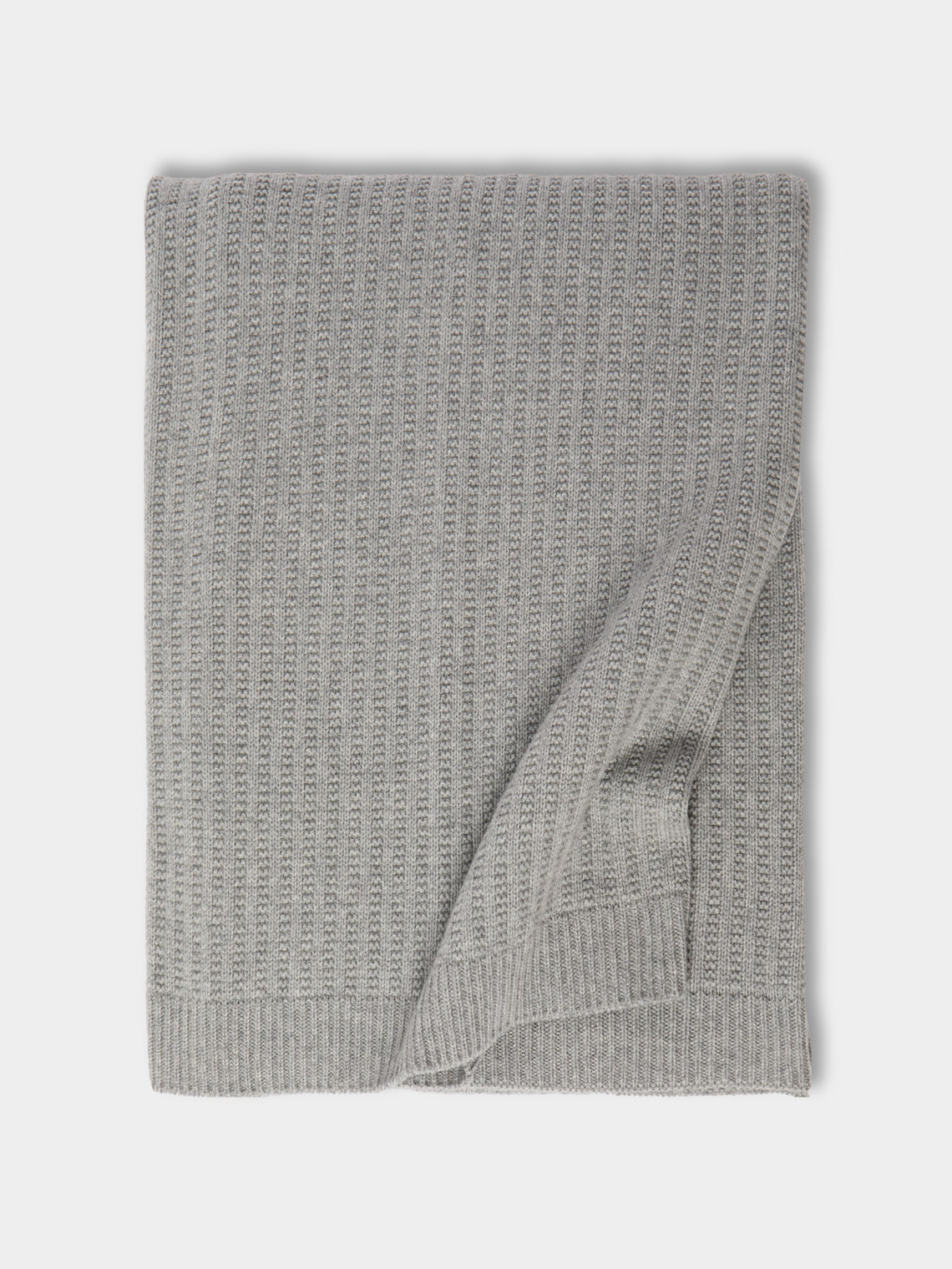 Johnstons of Elgin - Knitted-Texture Cashmere Blanket -  - ABASK - 