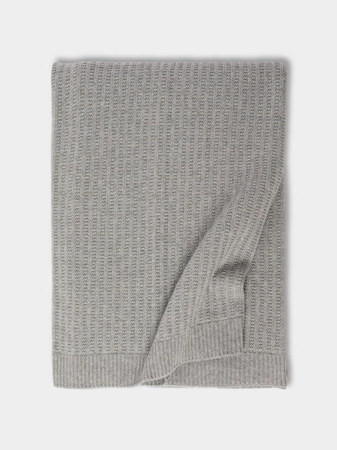 Johnstons of Elgin - Knitted-Texture Cashmere Blanket -  - ABASK - 