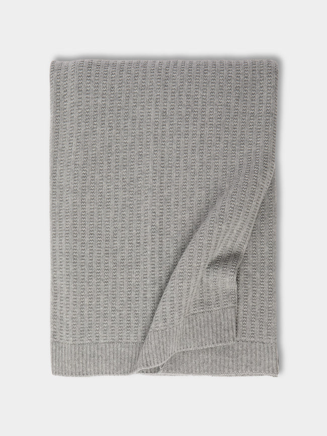 Johnstons of Elgin - Knitted-Texture Cashmere Blanket -  - ABASK - 