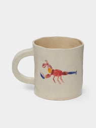 Liz Rowland - Lobster Hand-Painted Ceramic Mug -  - ABASK - 