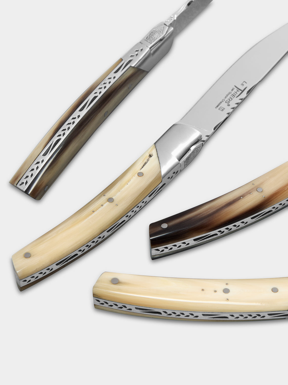 Goyon-Chazeau - Le Thiers Prestige Blonde Horn Steak Knives (Set of 6) -  - ABASK