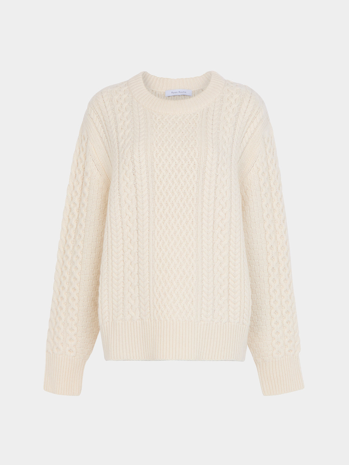 Ryan Roche - Cashmere Cable-Knit Crew-Neck Sweater | Size: XS -  - ABASK - 