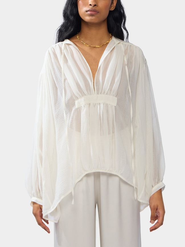 Les Vacances D'Irina - The Hazy Nipple Cotton Shirt | One Size -  - ABASK