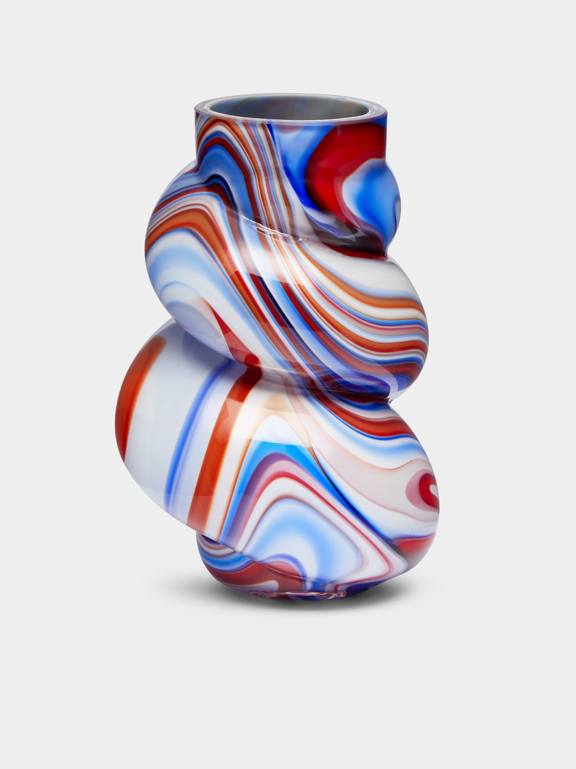 Carlo Moretti - Archive Revival Pagur Hand-Blown Marbled Murano Glass Vase -  - ABASK - 