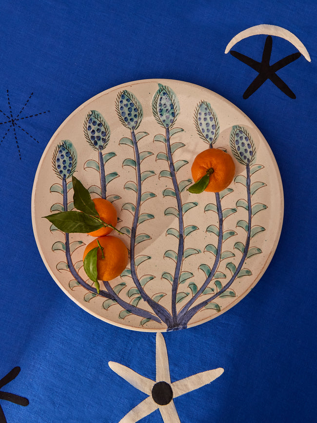 Buds Hand-Painted Ceramic Serving Platter