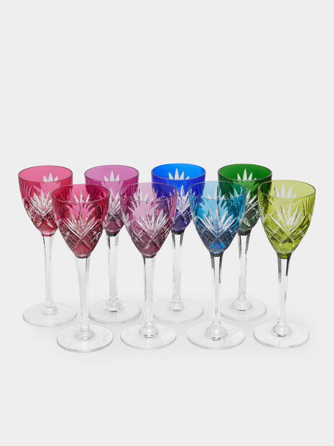 Antique and Vintage - 1950s Saint Louis Chantilly Crystal Wine Glasses (Set of 8) -  - ABASK - 