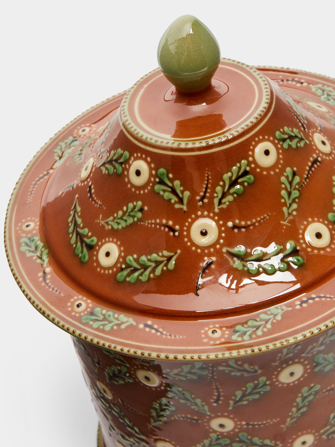 Poterie d’Évires - Flowers Hand-Painted Ceramic Large Jar -  - ABASK