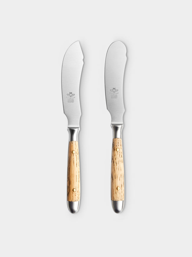 Eichenlaub - Light Oak Old German Butter and Cheese Knives (Set of 2) -  - ABASK - 