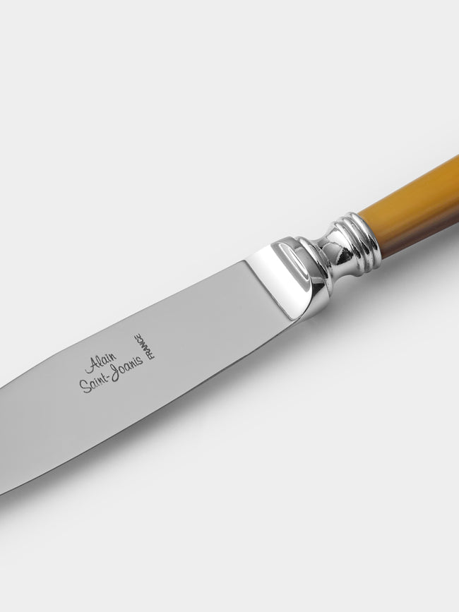 Alain Saint-Joanis - Marbella Dark Horn Resin Cheese Knife - Brown - ABASK