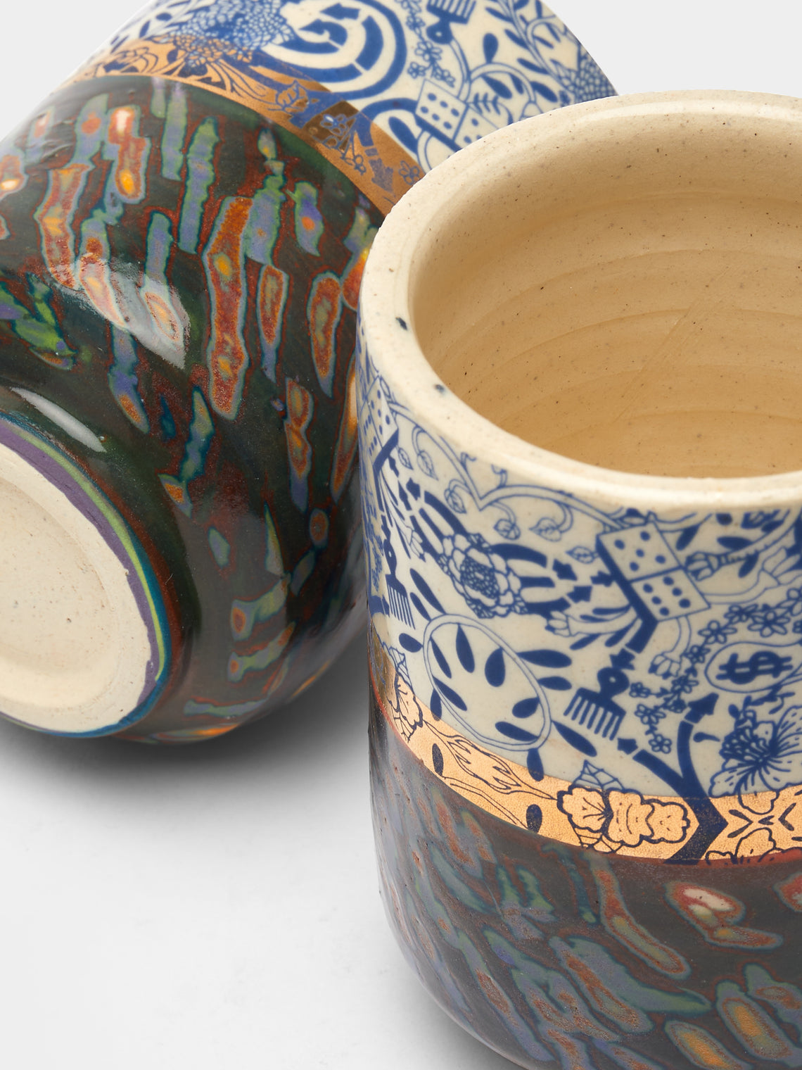 The Village Potter x Roberto Lugo - Edition 82 and 98 Ceramic Cups (Set of 2) -  - ABASK