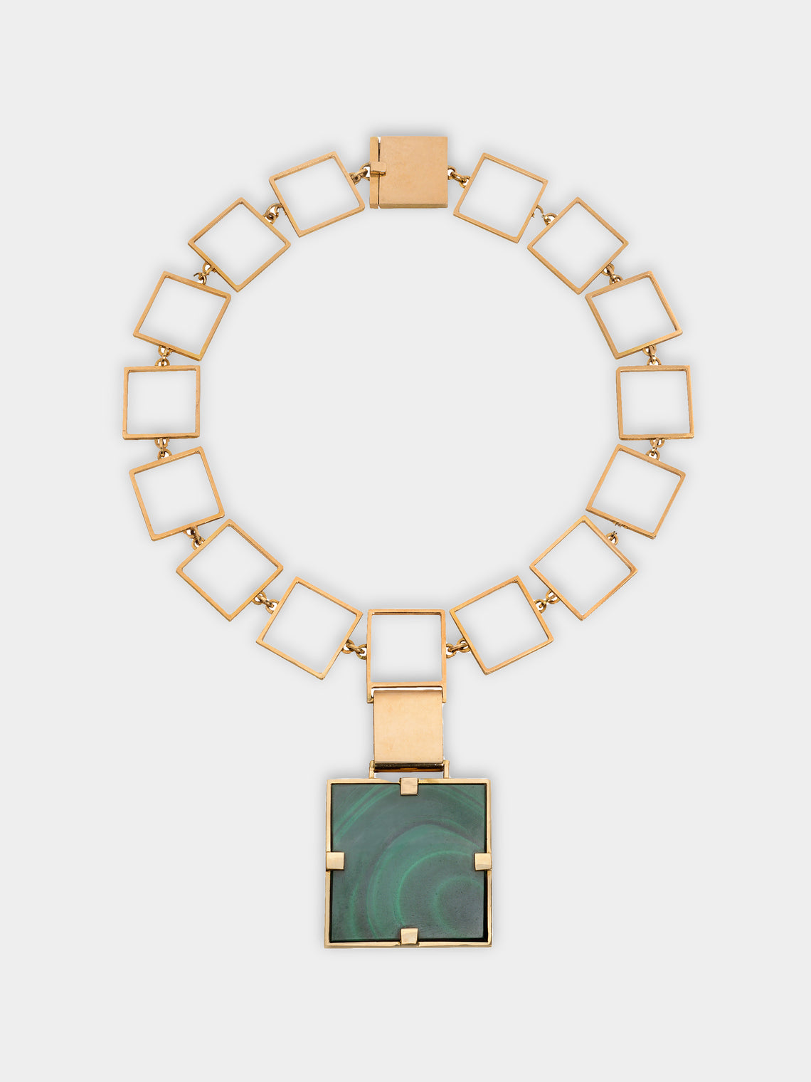 Mahnaz Collection - Karl Stittgen 18-Karat Gold and Malachite Collar Necklace -  - ABASK - 