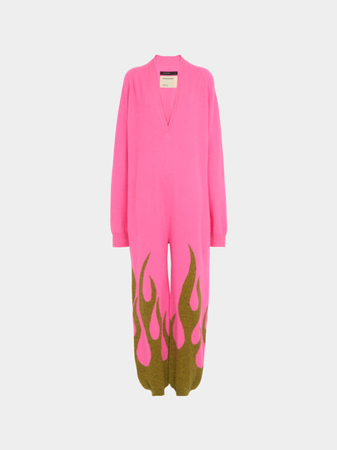 Frenckenberger - Sylvie Fleury Flame Cashmere Jumpsuit | Size: S -  - ABASK - 