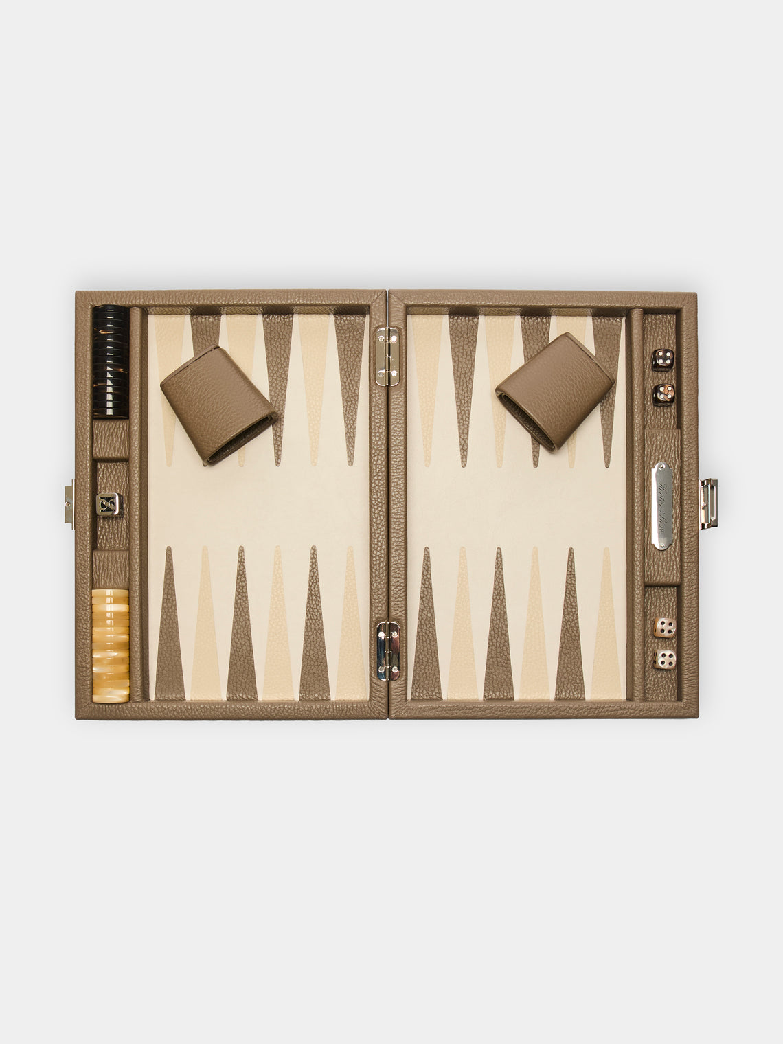 Hector Saxe - Leather Small Backgammon Set -  - ABASK