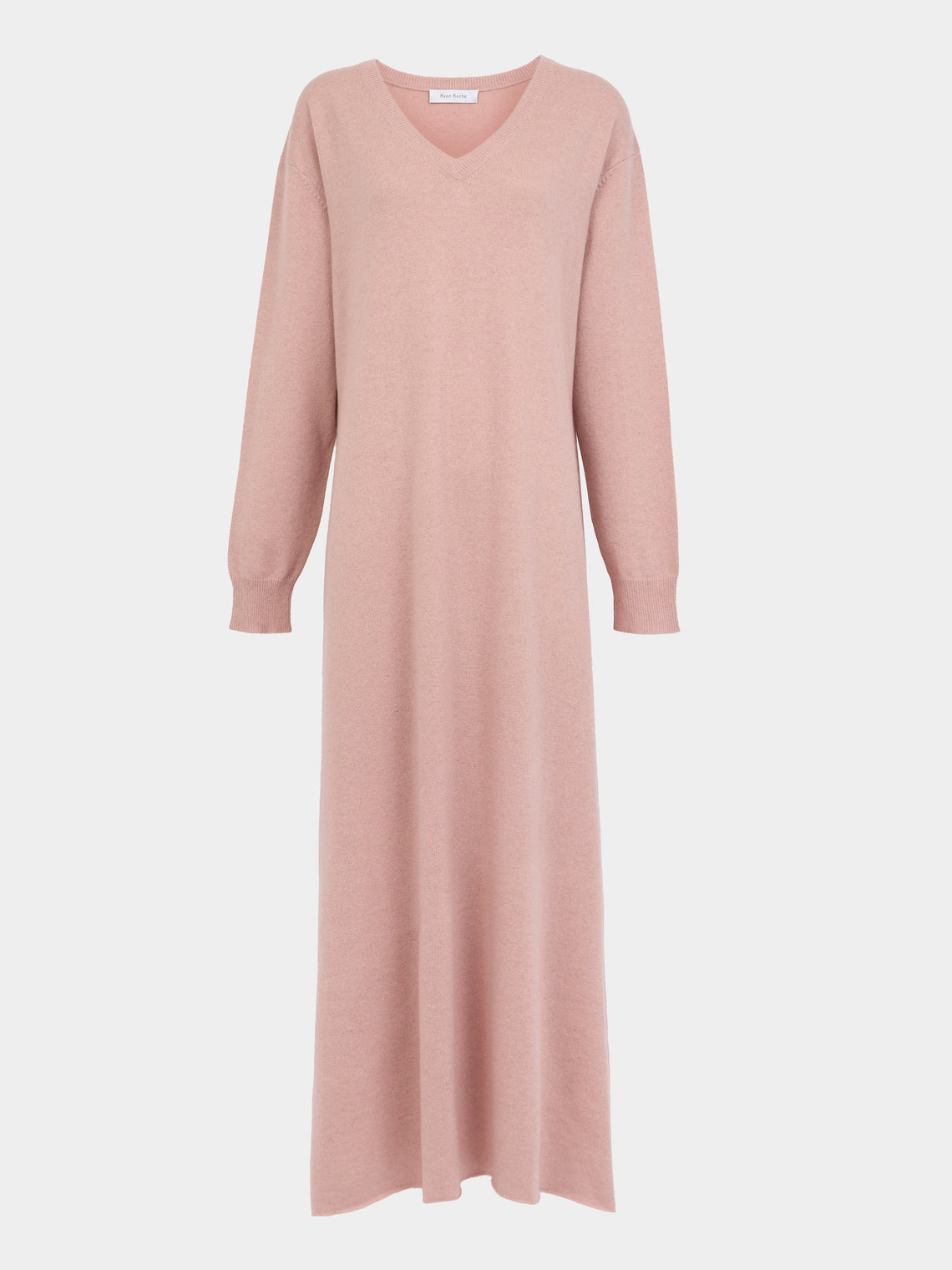 Ryan Roche - Cashmere V-Neck Long Dress | Size: XS -  - ABASK - 