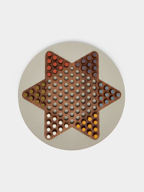 Giobagnara x Poltrona Frau - Leather and Walnut Chinese Checkers Set -  - ABASK - 