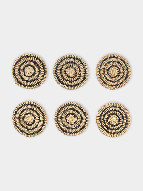 CasaLatina - Amazonia Handwoven Iraca Palm Coasters (Set of 6) -  - ABASK - 