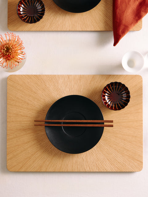 Mori Kougei - Japanese Oak Rectangular Placemats (Set of 2) -  - ABASK