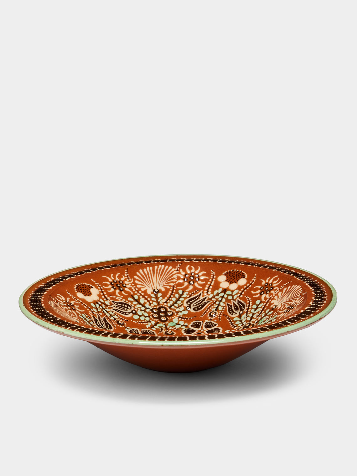 Poterie d’Évires - Flowers Hand-Painted Ceramic Large Serving Bowl -  - ABASK - 