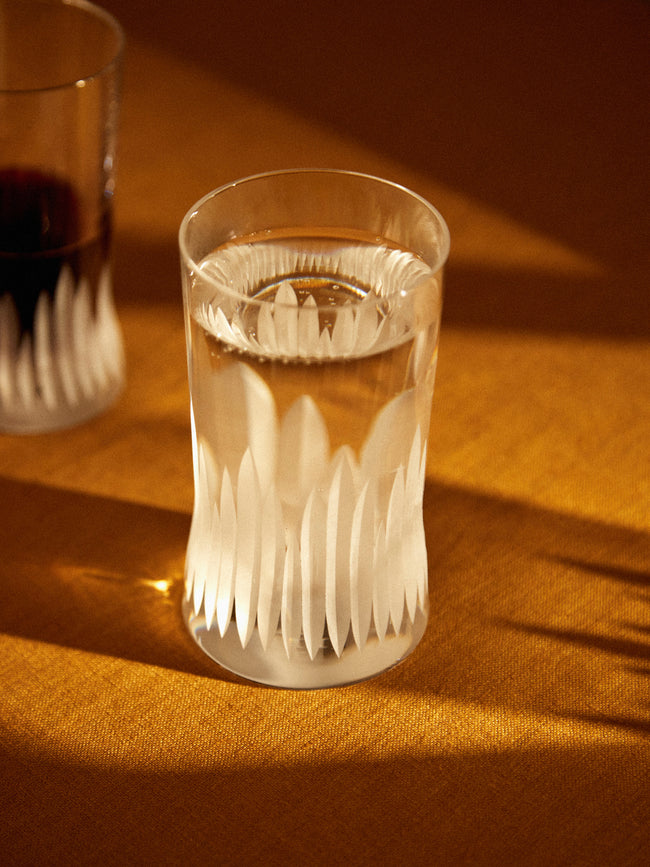 J. Hill's Standard - Martino Gamper Furrow Cut Crystal Tumbler -  - ABASK