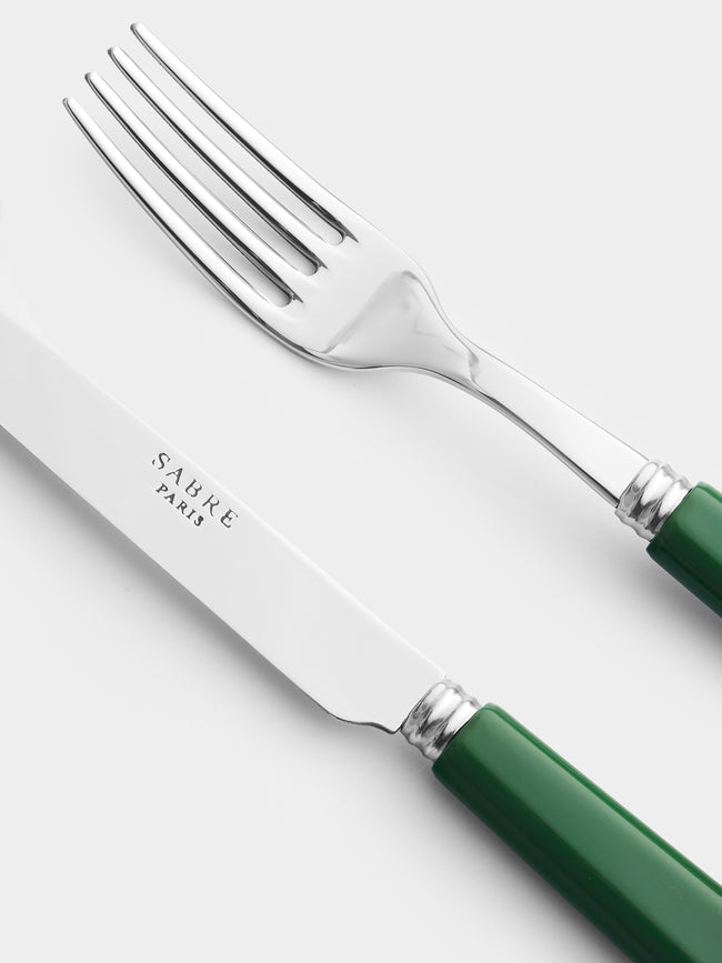 Sabre - Pop Dessert Cutlery (Set of 3) - Green - ABASK