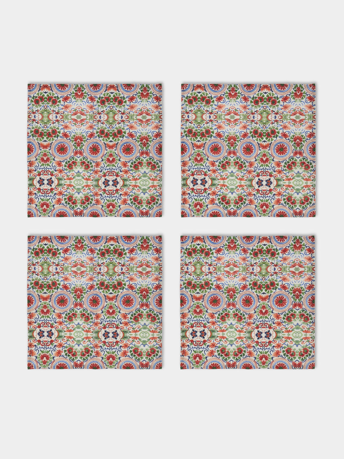 Zsuzsanna Nyul - Floral Linen Napkins (Set of 4) -  - ABASK