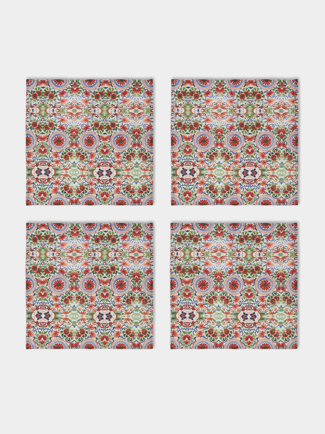 Zsuzsanna Nyul - Floral Linen Napkins (Set of 4) -  - ABASK