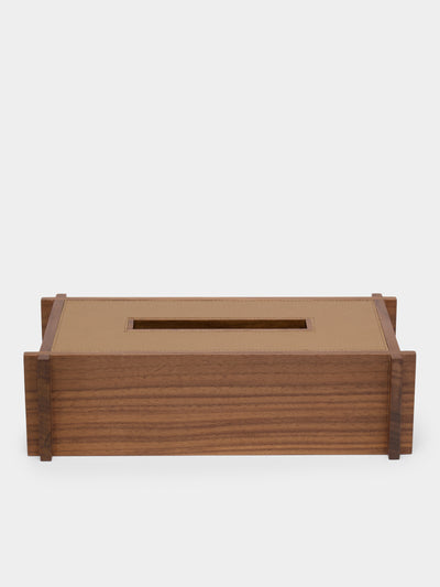 Giobagnara - Structura Leather and Wood Tissue Holder -  - ABASK - 