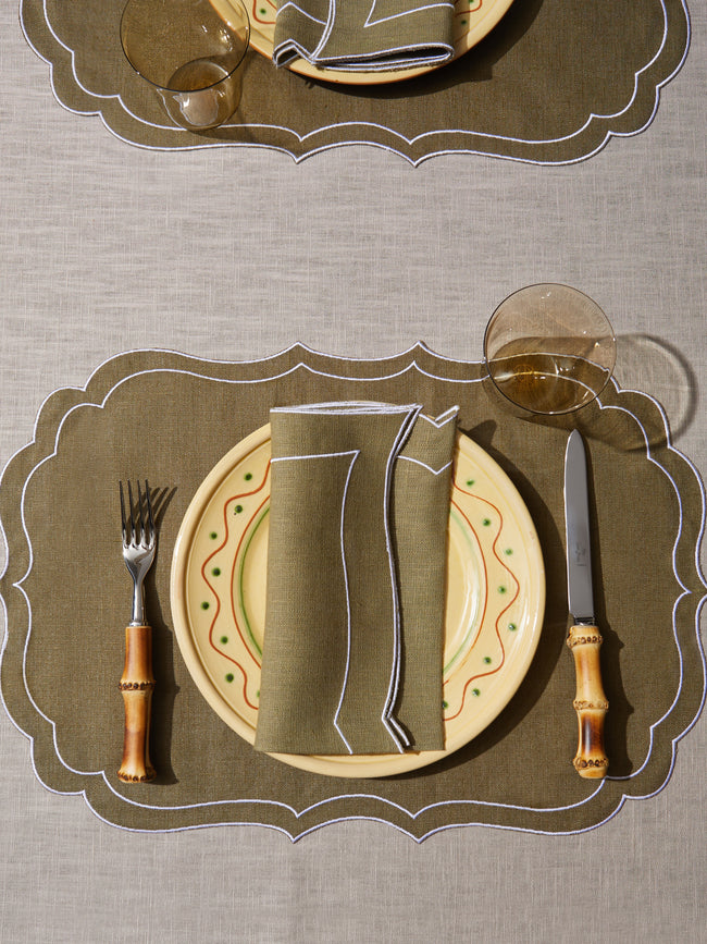 La Gallina Matta - Ninette Linen Placemats (Set of 4) -  - ABASK