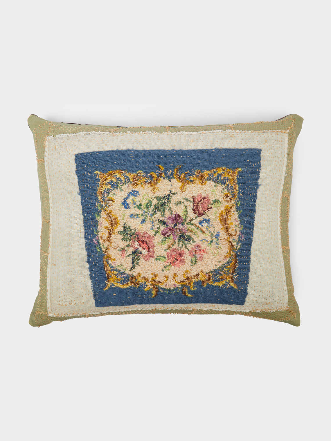 By Walid - 1950s Needlepoint Wool Cushion -  - ABASK - 