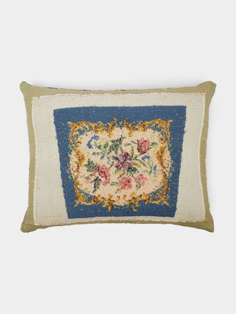 By Walid - 1950s Needlepoint Wool Cushion -  - ABASK - 