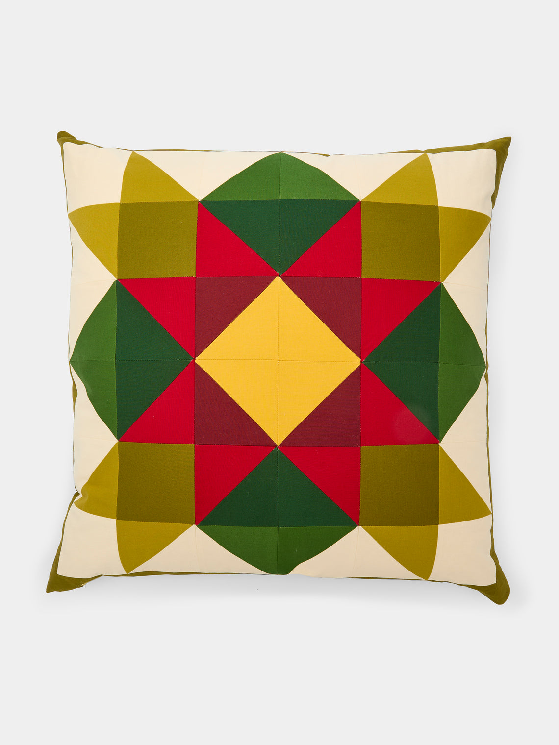 Kate Owen - Leaf & Berry Patchwork Cotton Cushion -  - ABASK - 