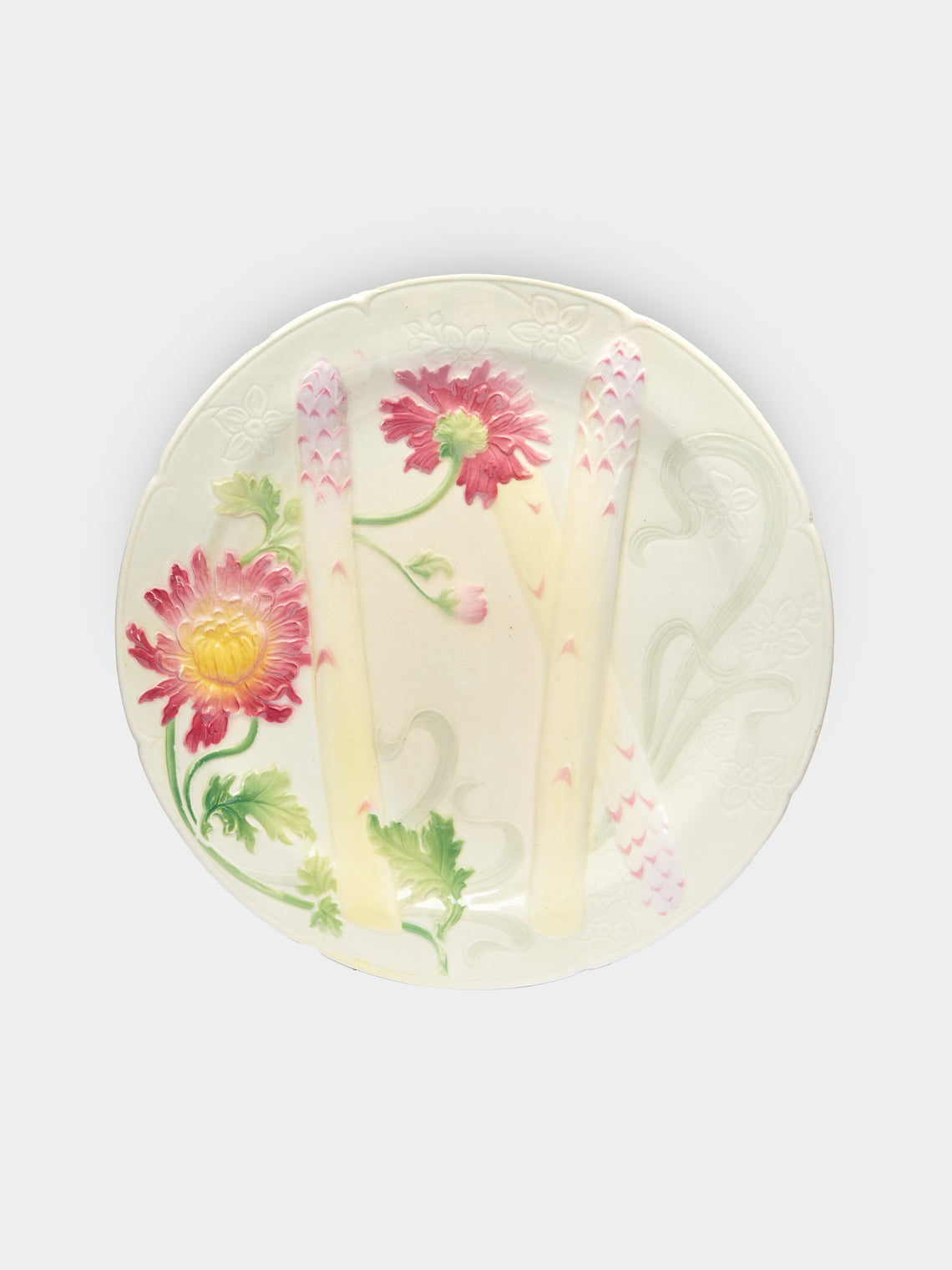 Antique and Vintage - 1940s French Ceramic Asparagus Plates (Set of 6) -  - ABASK - 