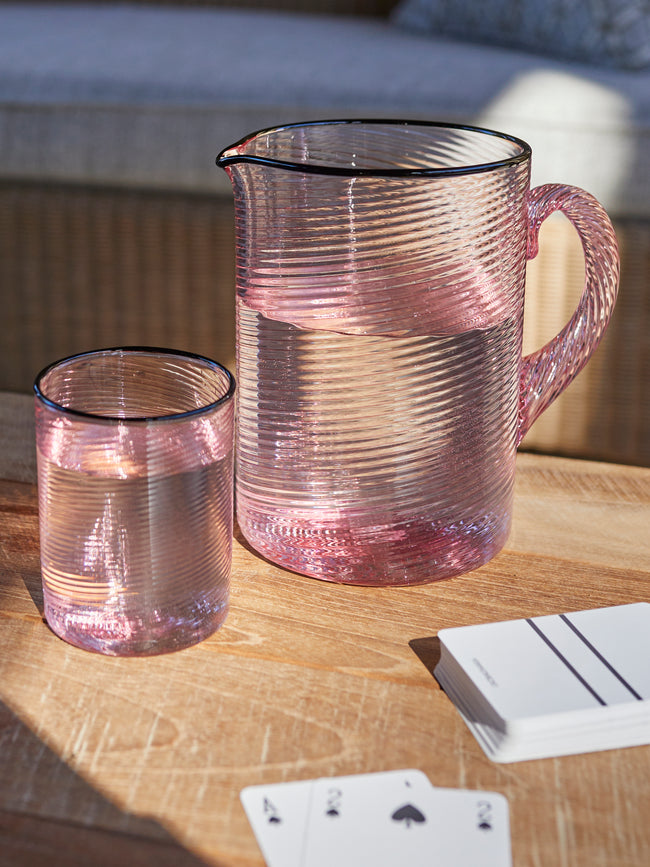 Fizzy Hand-Blown Murano Glass Jug