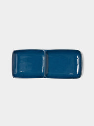 Mervyn Gers Ceramics - Hand-Glazed Ceramic Bento Boxes (Set of 2) - Blue - ABASK - 