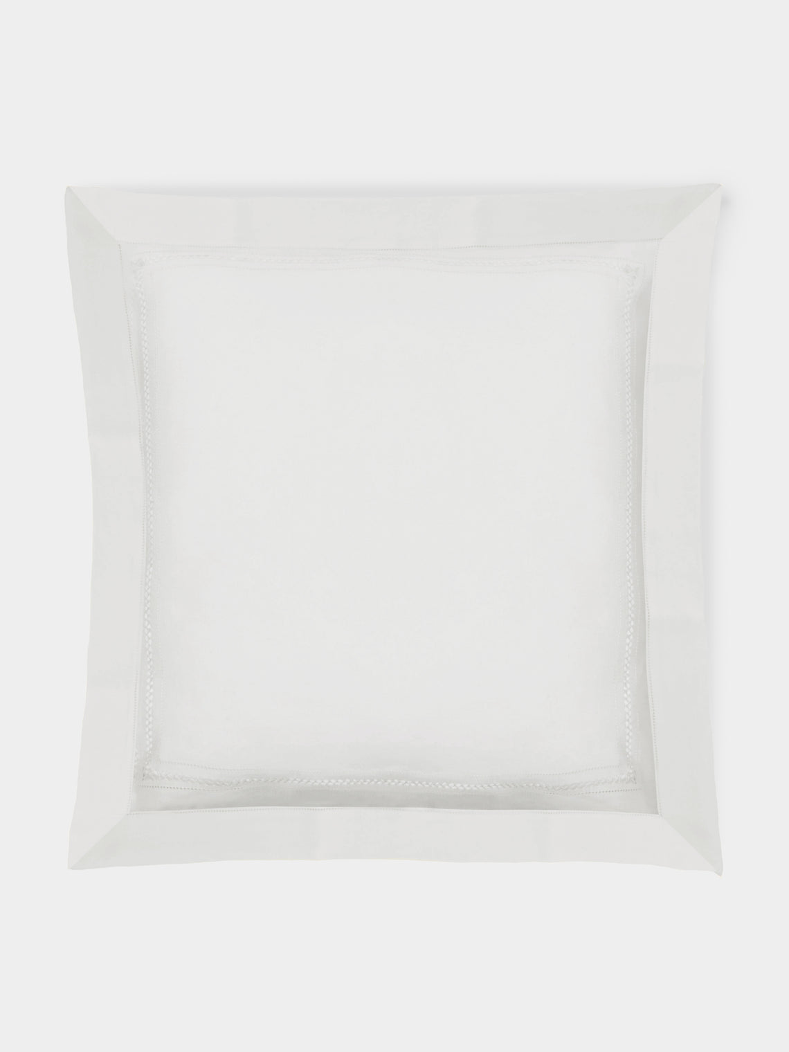 Volga Linen - Diamond-Stitch Linen Square Pillowcases -  - ABASK - 