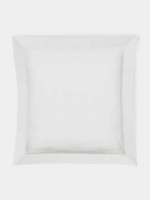 Volga Linen - Diamond-Stitch Linen Square Pillowcases -  - ABASK - 