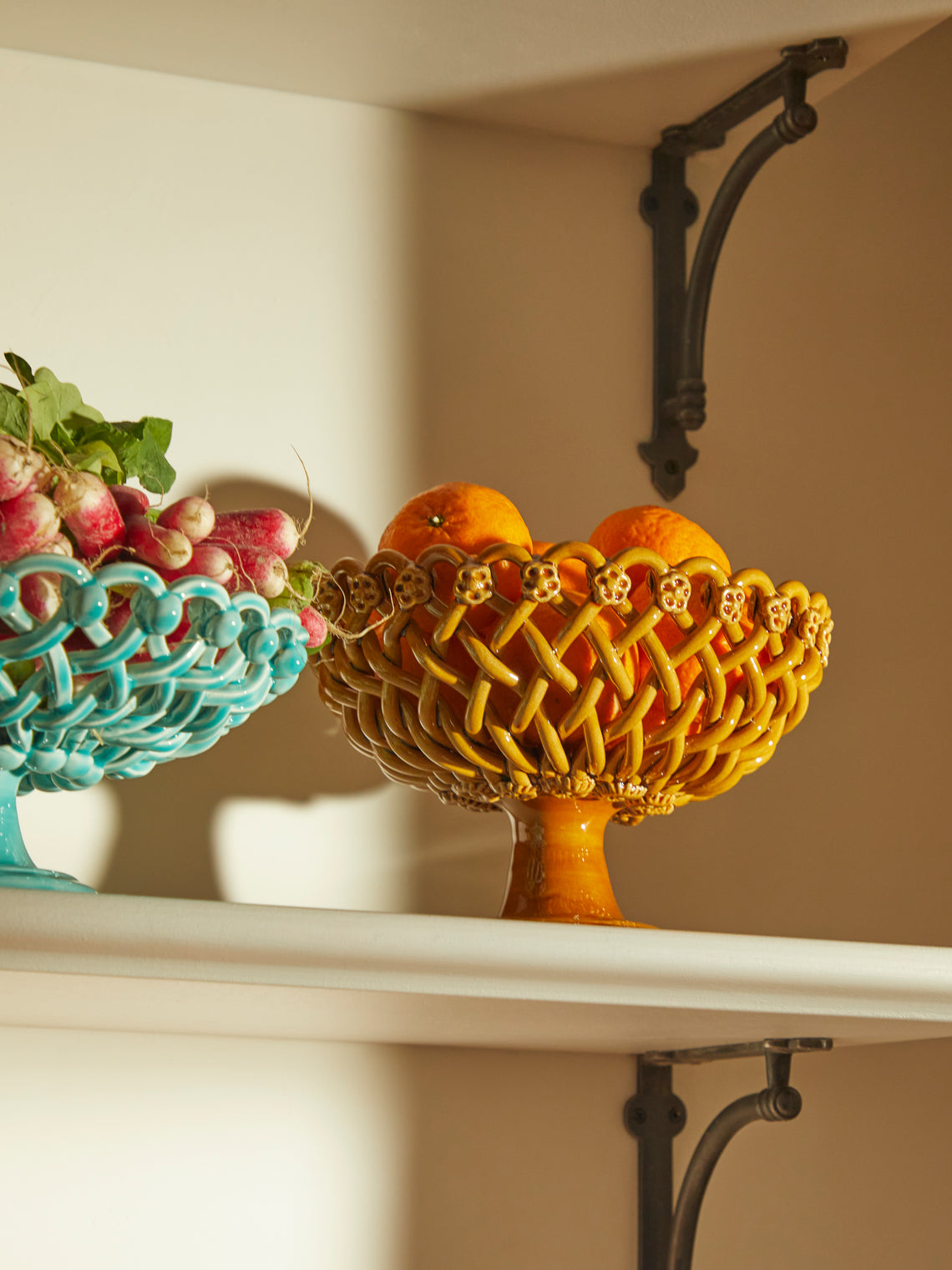 Maison Pichon Uzès - Hand-Glazed Ceramic Braided Low Raised Bowl -  - ABASK