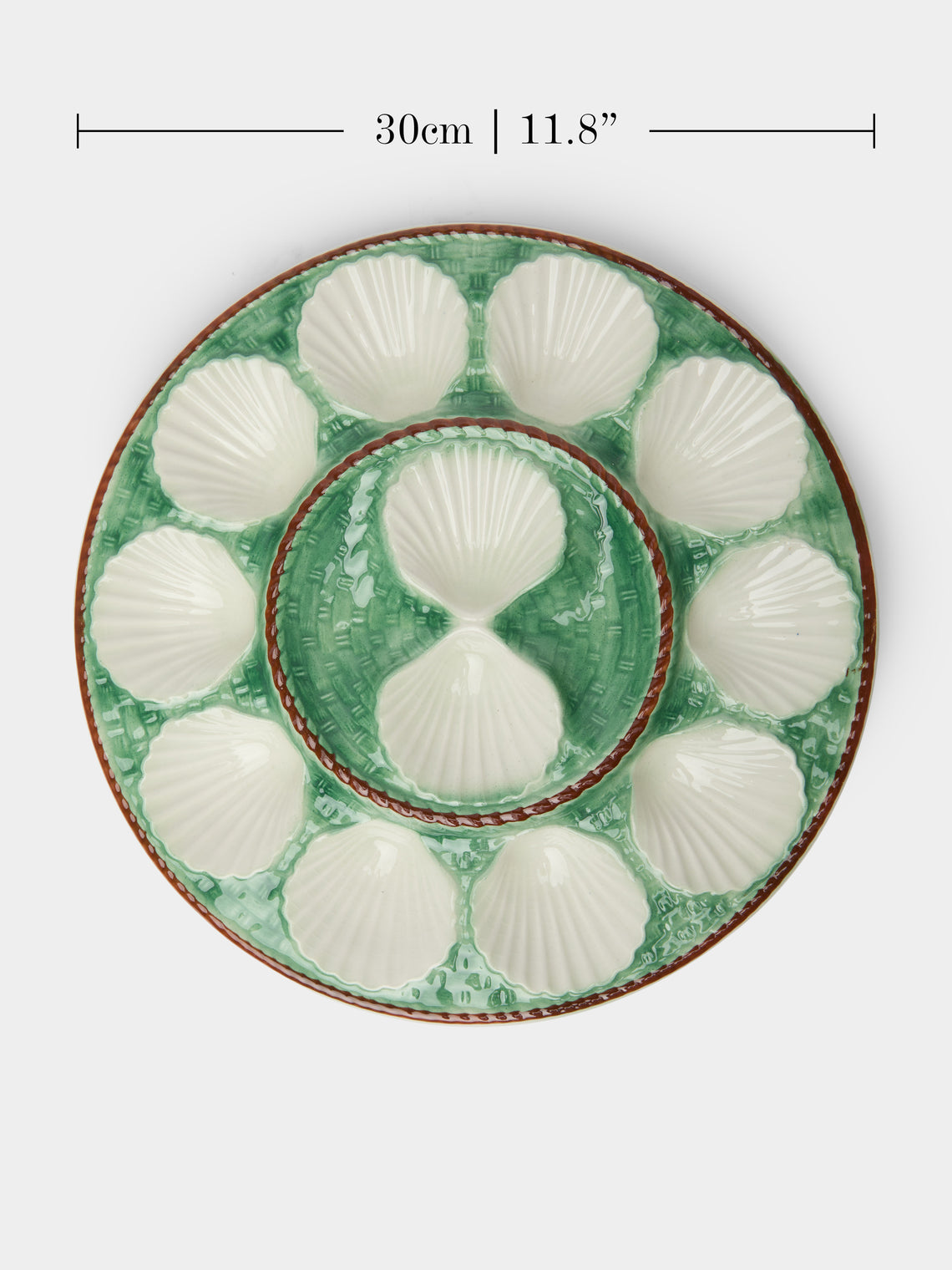 Antique and Vintage - 1950s French Ceramic Oyster Plates (Set of 9) -  - ABASK