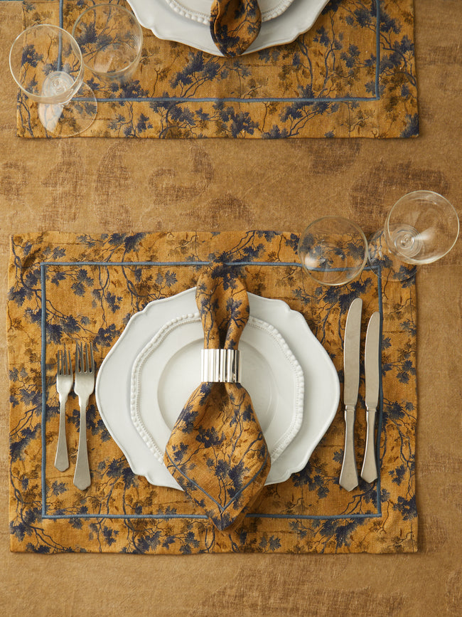 The House of Lyria - Alcedo Linen Placemats (Set of 4) -  - ABASK