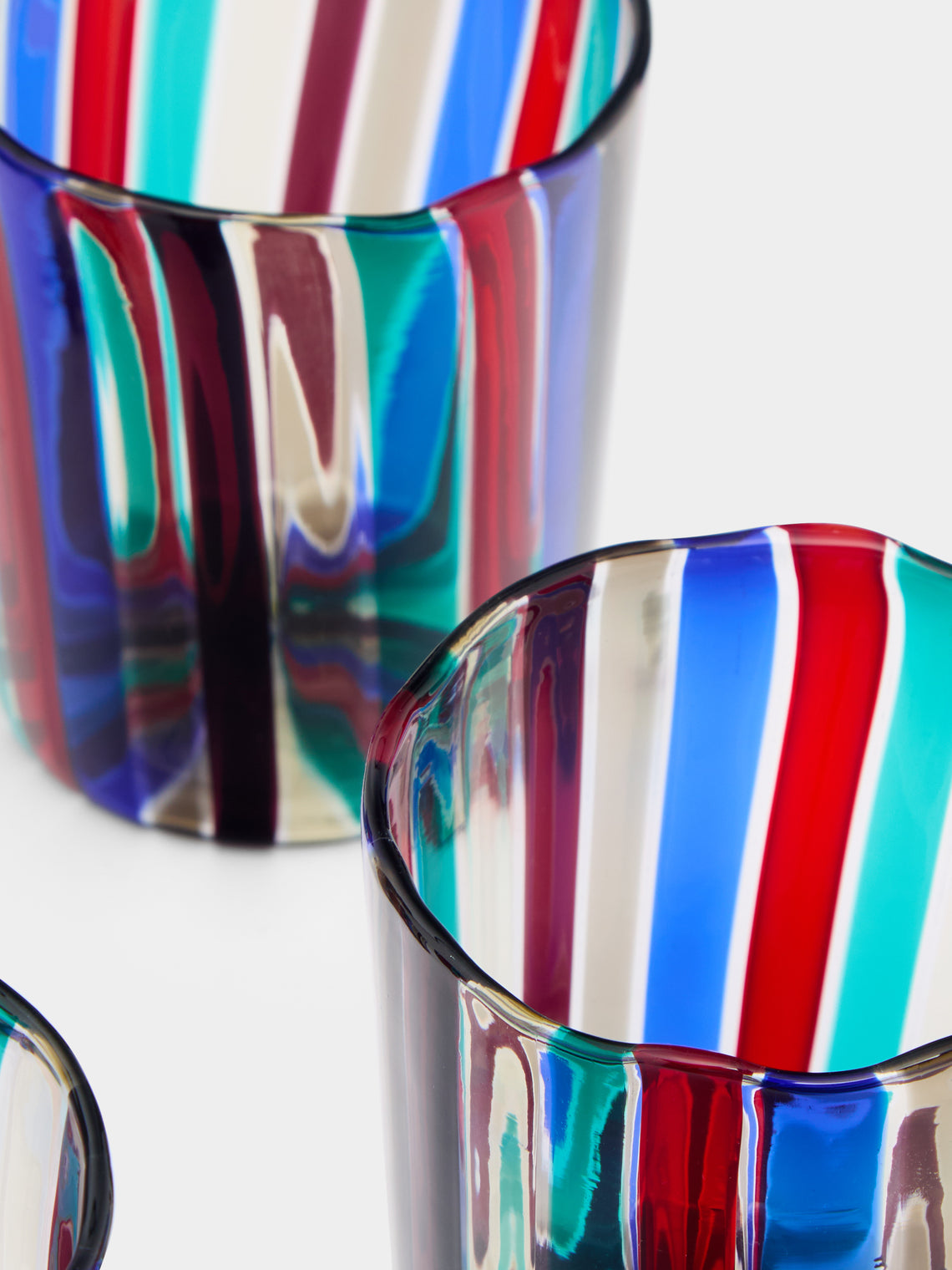 Venini - Gio Ponti Canne Hand-Blown Murano Glass Tumblers (Set of 6) -  - ABASK