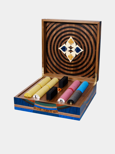 Alexandra Llewellyn - Vortex Marquetry Poker Set -  - ABASK - 